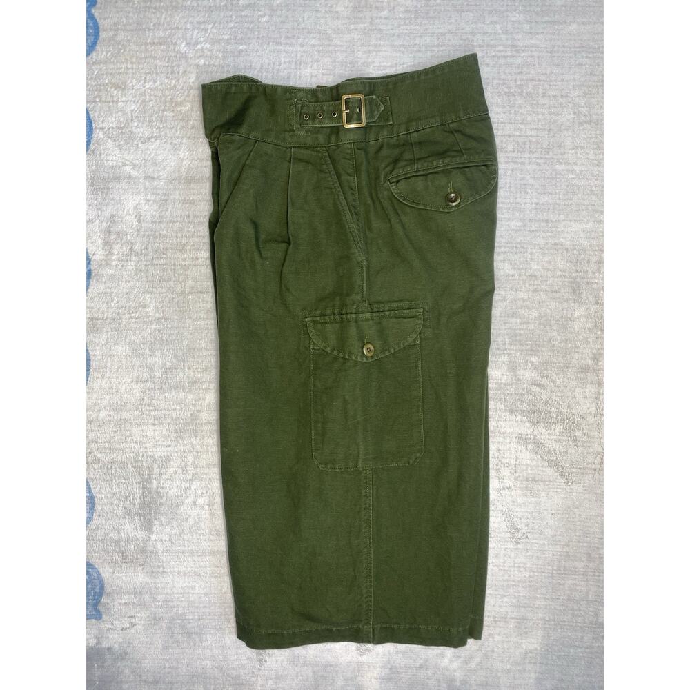 Banana Republic Explorer Culottes Womens Sz 2 Green Cotton Linen Wide Leg Shorts - Picture 6 of 15